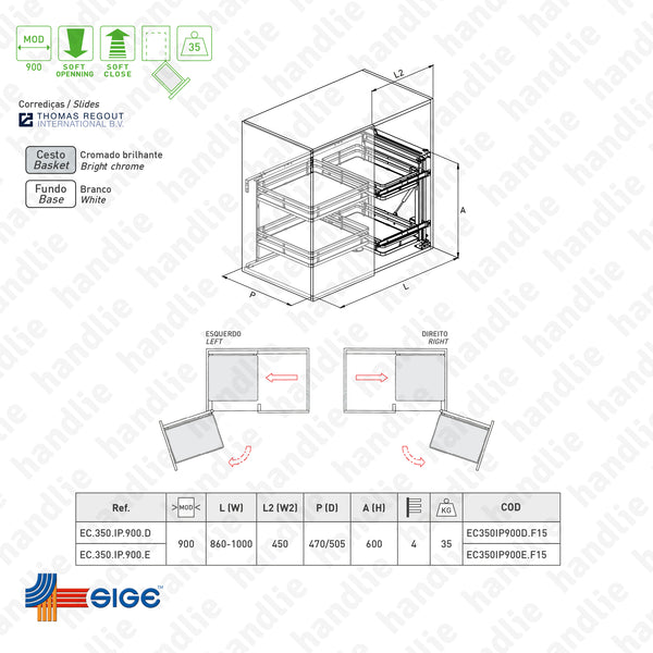 EC.350.IP - Canto mágico com 4 cestos