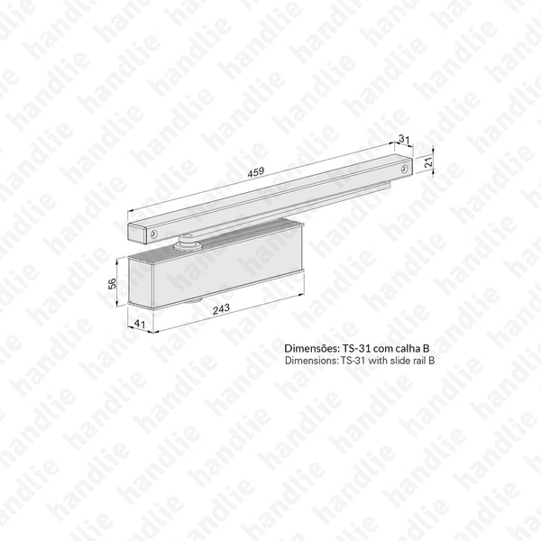 TS-31 - Mola aérea com guia deslizante - Uso Frequente - ECO Newton - Força 1/3 - 60 Kg