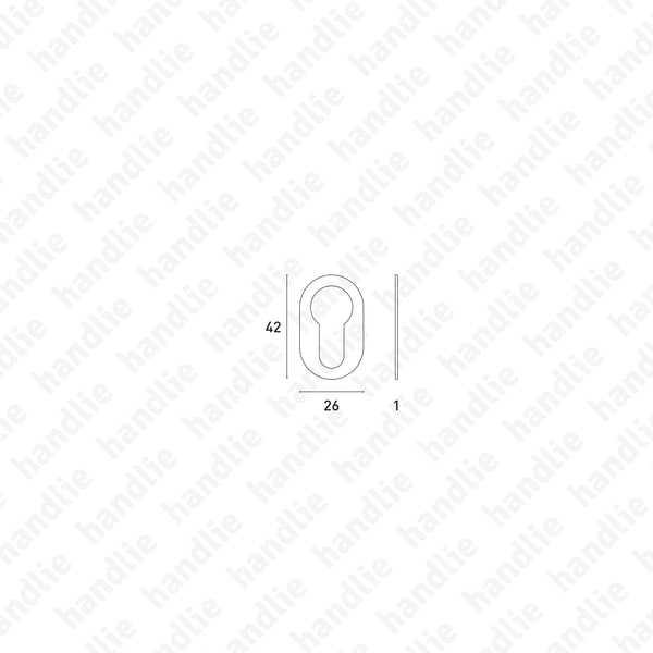 ENT.5560.EY | Entrada de chave oval cilindro