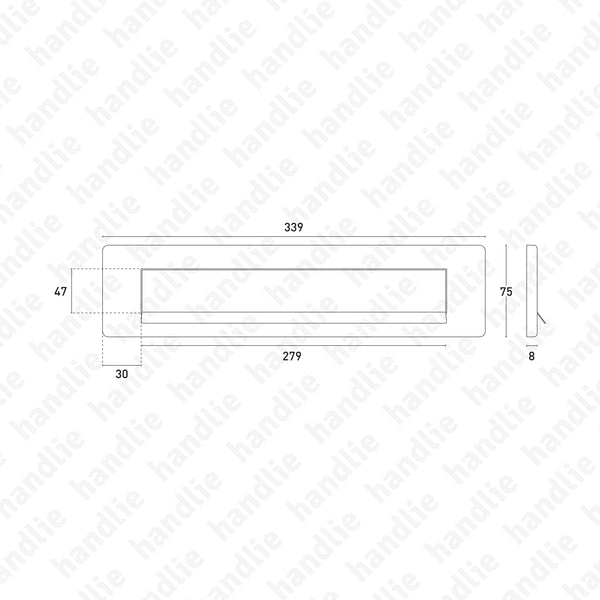 ENT.IN.554 - Entrada para correio - Inox