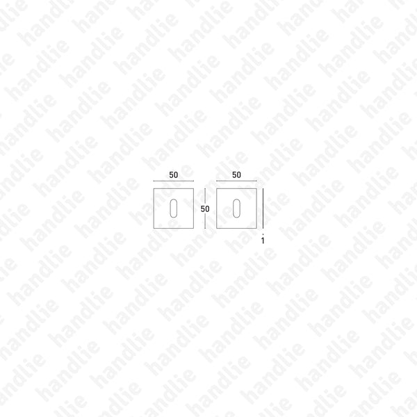 IN.95N - Entrada de chave - Espessura 1 mm - Inox
