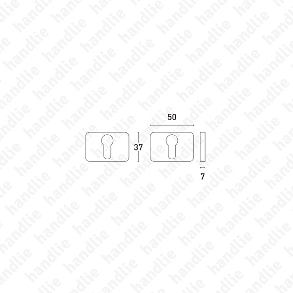 ENT.R01.KY - Par de entradas de chave para cilindro OBLIQ