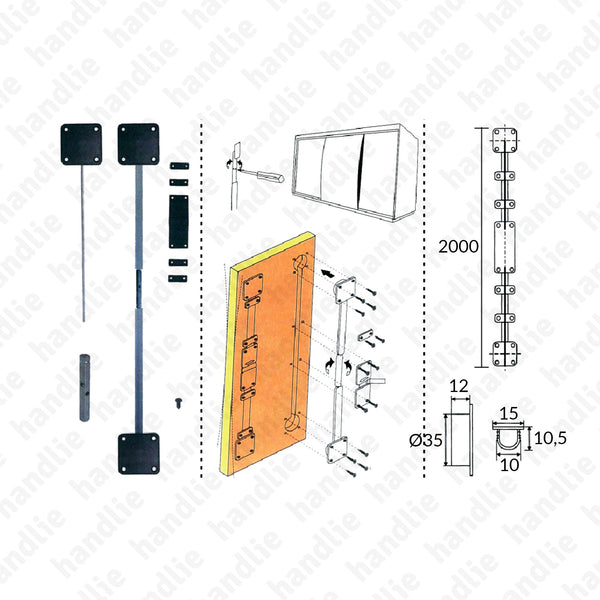EST.109 - Esticador para portas armário
