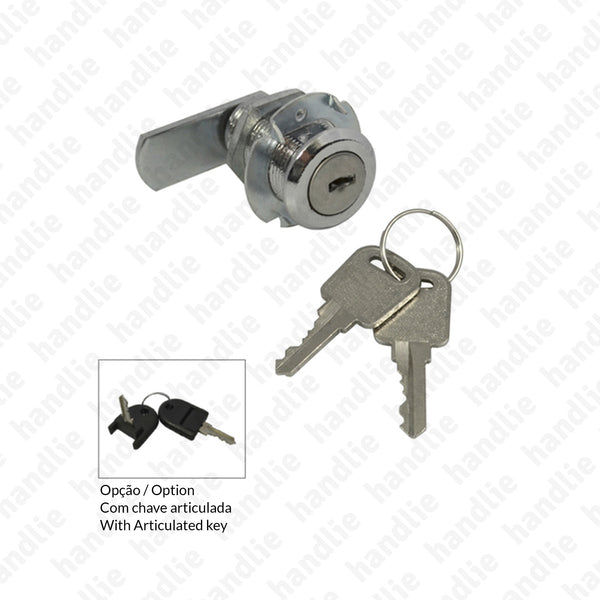 F.220 - Fechadura de patilha com cilindro para móveis
