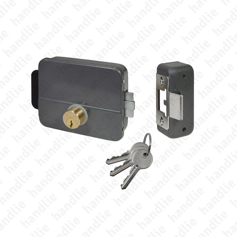 F.5011.D96 - Fechadura eléctrica de sobrepor chave / chave