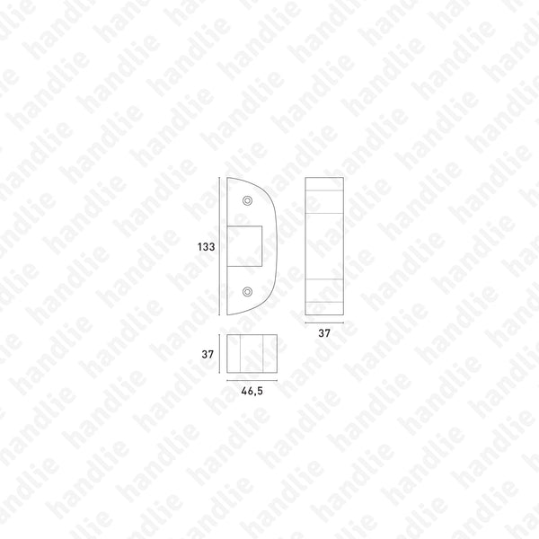 Testa 5680.000 - Testa elétrica sobrepor para barras antipânico - Preto - ISEO/ IDEA Base e Push