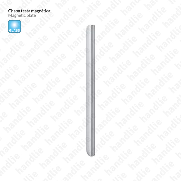 T.KC.50 / F.CT.KC.50G/50H - Trinco magnético / Chapa testa - aplicação portas em vidro/madeira