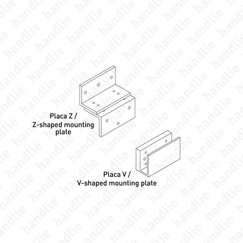 F.MEX - Placas/Suportes de montagem para fechadura electromagnética