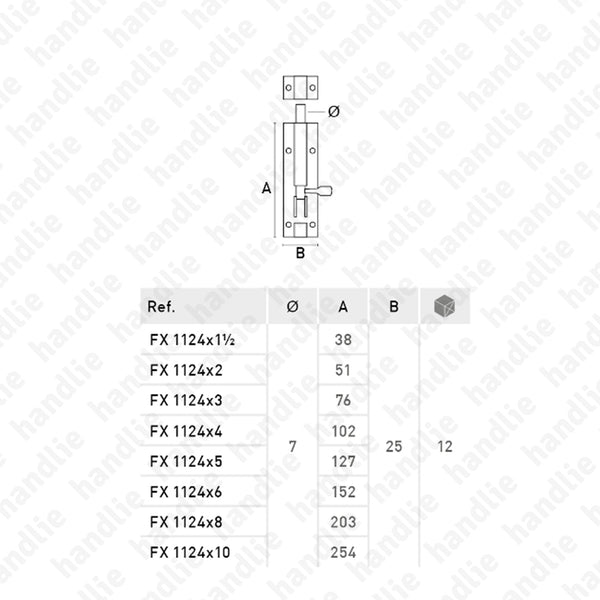 FX.1124.L16 - Fecho culatra - Preto Fosco