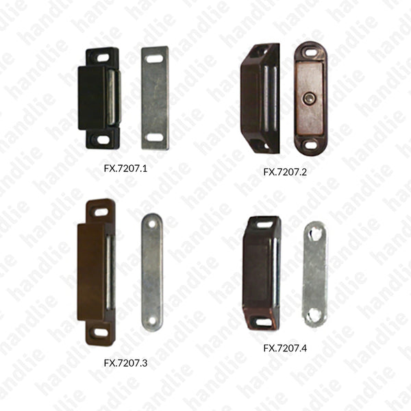 FX.7207 - Fechos magnéticos para móveis - Branco / Castanho