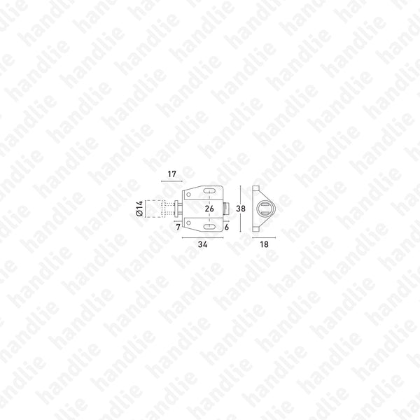 FX.7208.1 - Fechos com mola Tic-Tac magnéticos