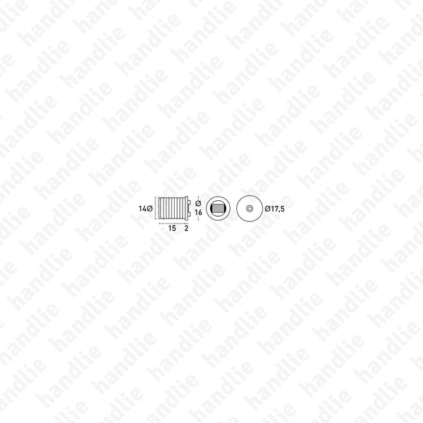 FX.7209 - Fecho magnético cilíndrico embutir - PRETO