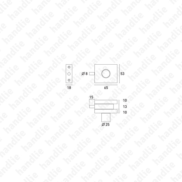 FXV.141 - Fecho para portas em vidro