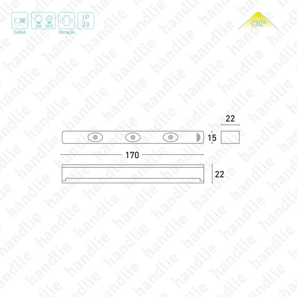 IL.370 - Perfis com LED a bateria
