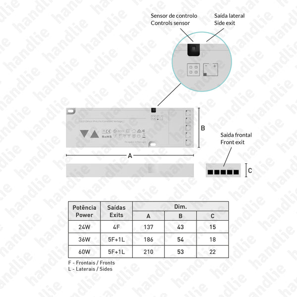 IL.500 PRO - 12V - Transformador Iluminação LED