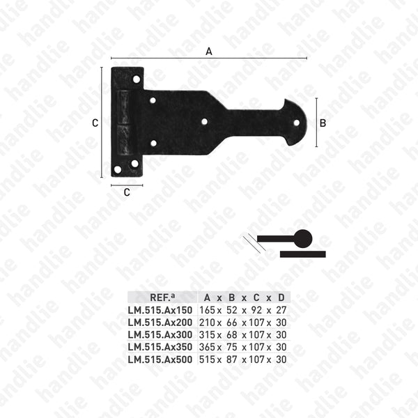 LM.515.A - Lemes para portadas - Latão