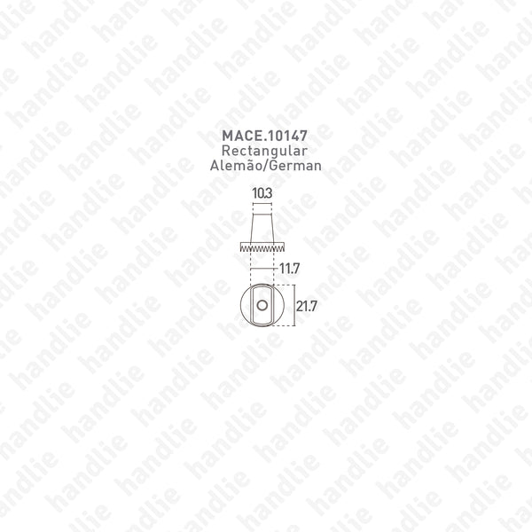 MACE.10147 - Pivot - Eixos para molas -  Rectangular Alemão | GEZE