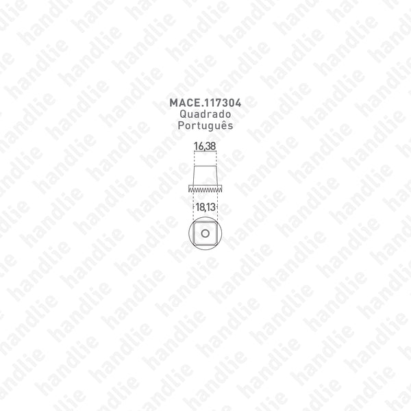 MACE.117304 - Pivot - Eixos para molas -  Quadrado Português | GEZE