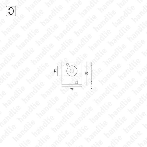 MACE.12846 - Placa embelezadora para pivot / ponto giro MACE.9788 | GEZE