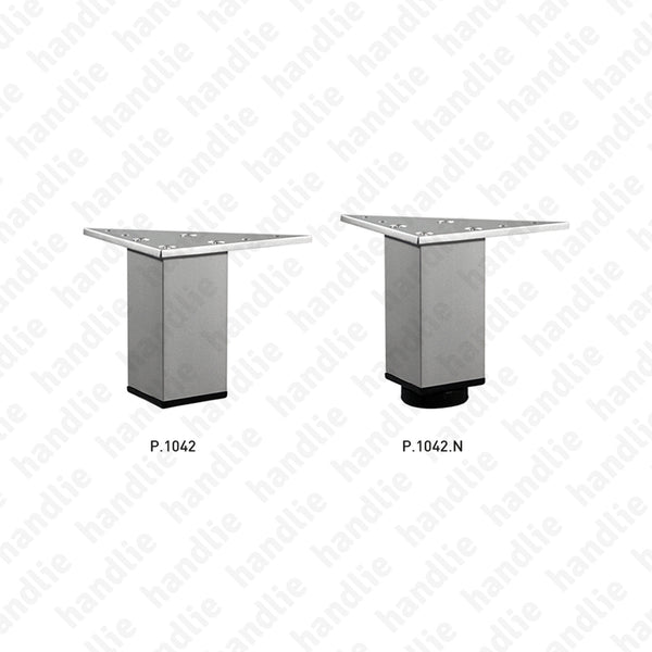 P.1042 / P.1042.N - Pés para móveis tubo 38x38mm - Alumínio