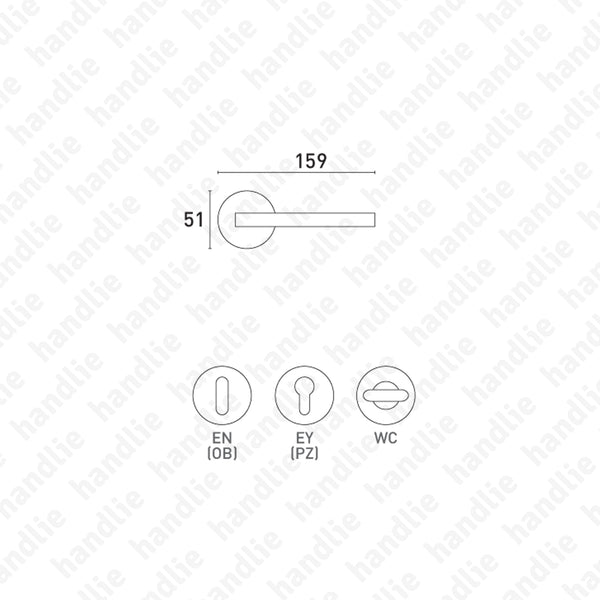 P.480 -  SPRING ZINCRAL - Par Puxador para portas - Latão