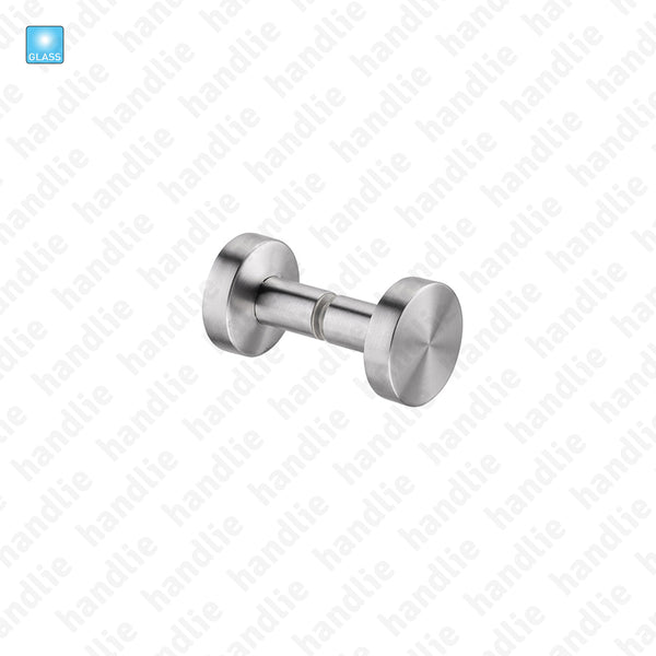 P.IN.8006.V - Par puxador Fixo - Vidro - Inox