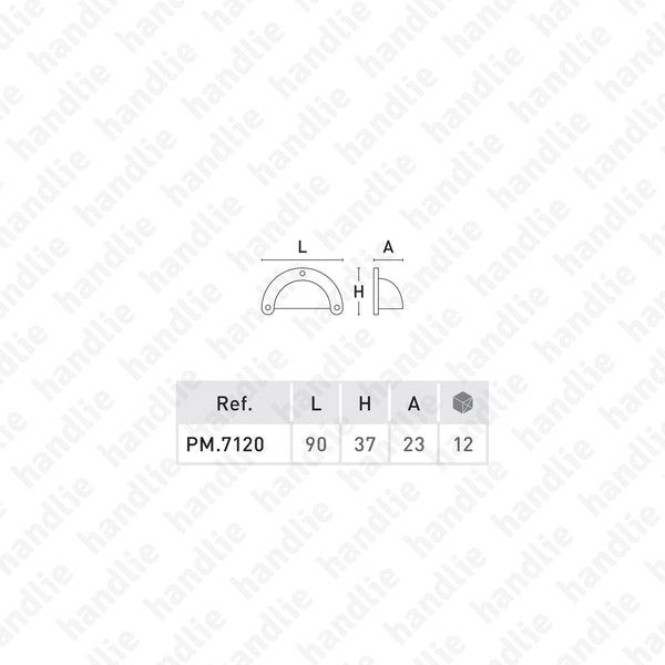 PM.7120 - Puxadores / conchas para mobiliário