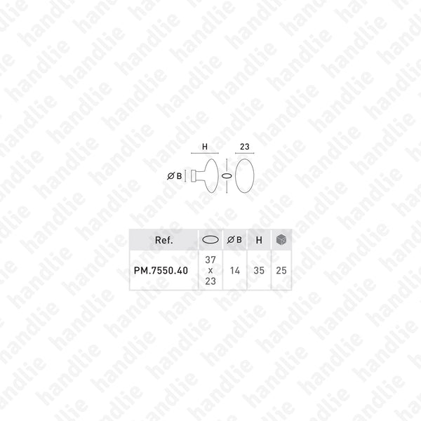 PM.7550 - Puxadores para mobiliário - Preto Fosco