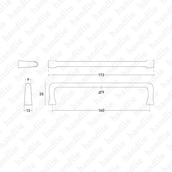 PM.7616 | CONCAVE - Puxador para mobiliário