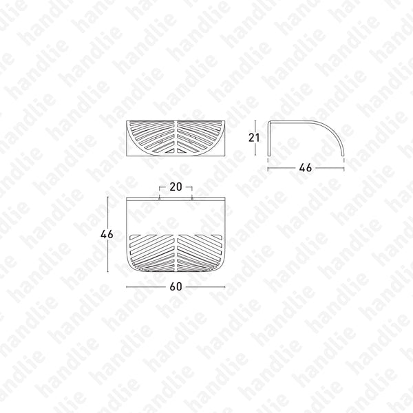 PM.7620.020 | EDGE FILIGREE - Puxador para mobiliário L60mm