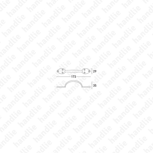 PM.7910 - Asas para mobiliário - Latão e Preto Fosco