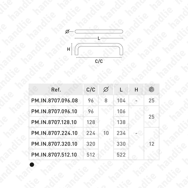 PM.IN.8707 - Asas para mobiliário - Inox