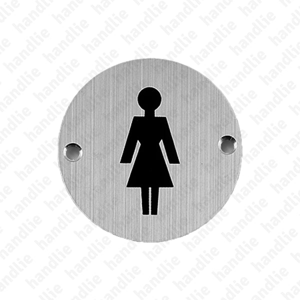 PS.IN.2164 - Placa sinalética Ø75 - Inox