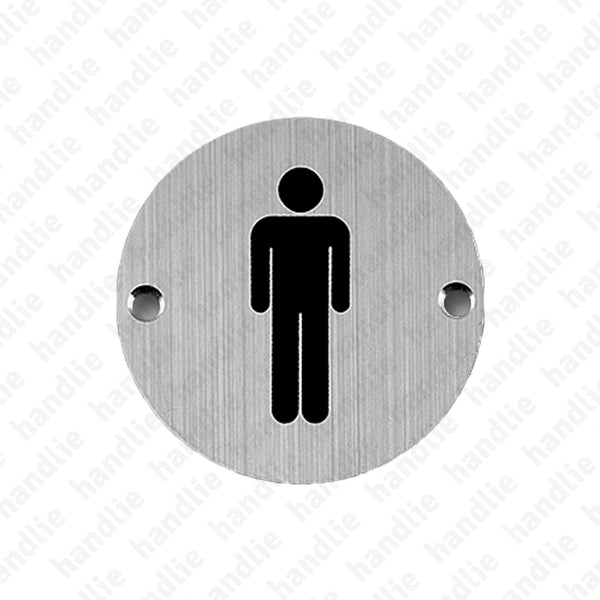 PS.IN.2165 - Placa sinalética Ø75 - Inox