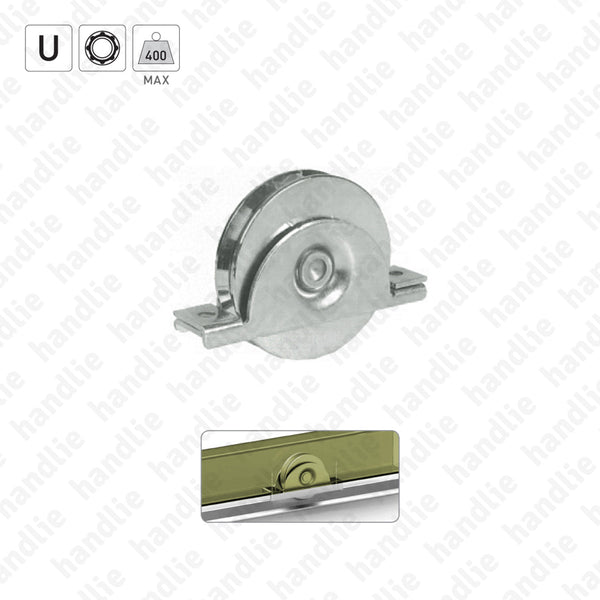 R.392L - Rodas com suporte interno e canal U / 1 rolamento