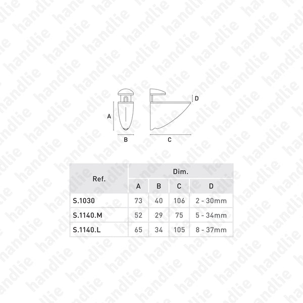S.1140 - Suportes prateleiras Pelicano