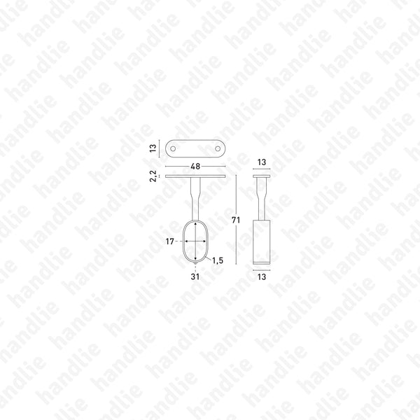 S.17 - Suportes tecto para varão