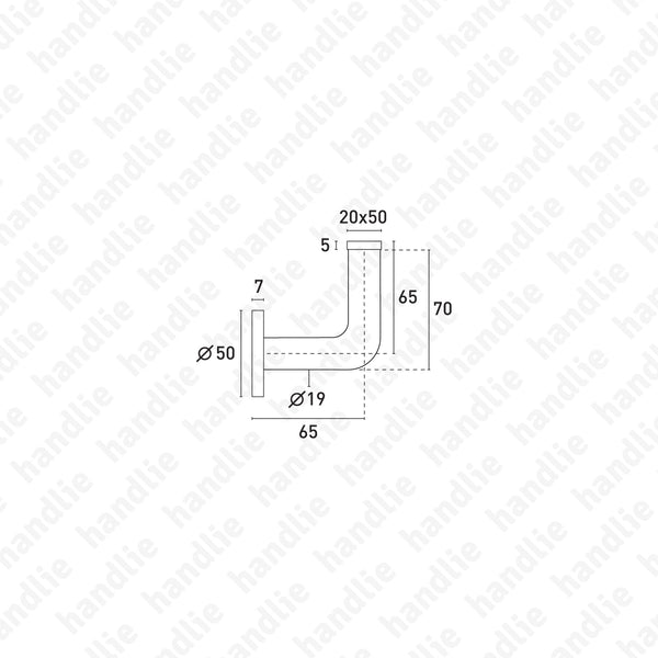 S.IN.130 - Suporte para corrimão - Inox