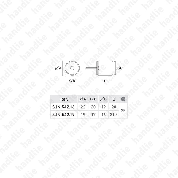 S.IN.542 - Suporte lateral para varão - Inox