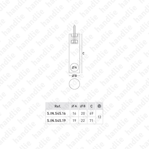 S.IN.545 - Suporte lateral para varão - Inox