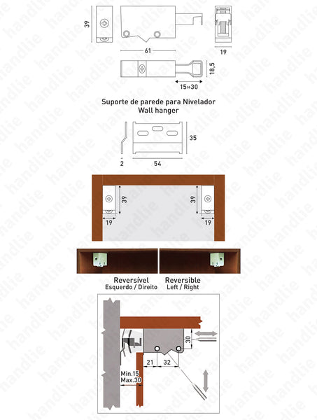 SNM.2 - Suporte nivelador para móveis