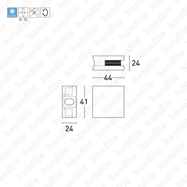 SV.7204 - Suporte tubo/ vidro