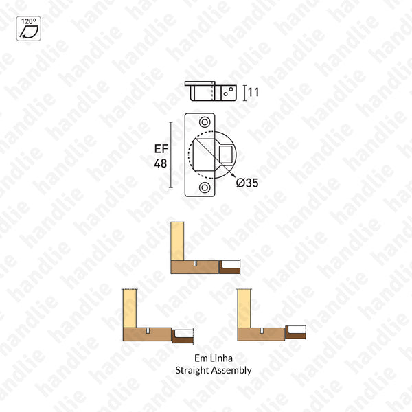 C2ABN99AC - Dobradiça Salice Linha
