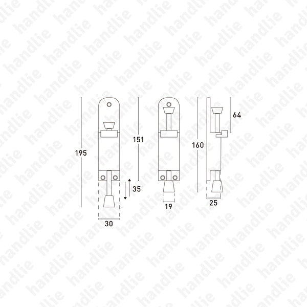 TP.8126 - Travão retentor de porta - Zamac