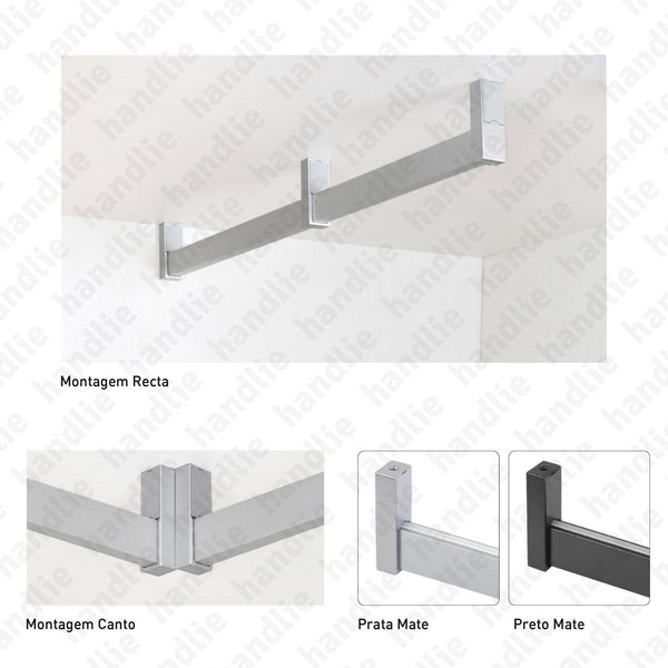 VAR.250 - Varão retangular com borracha de proteção