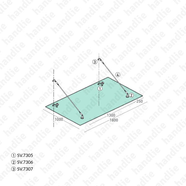 SV.7307 - Suporte para pala de vidro